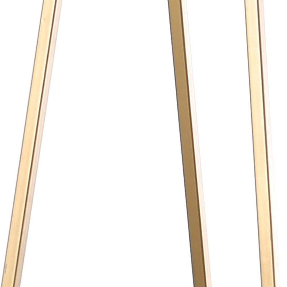 Maple and Jade 66&quot; Adjustable 3-Tier Display Easel with Circular Ring Top in Polished Gold, , large