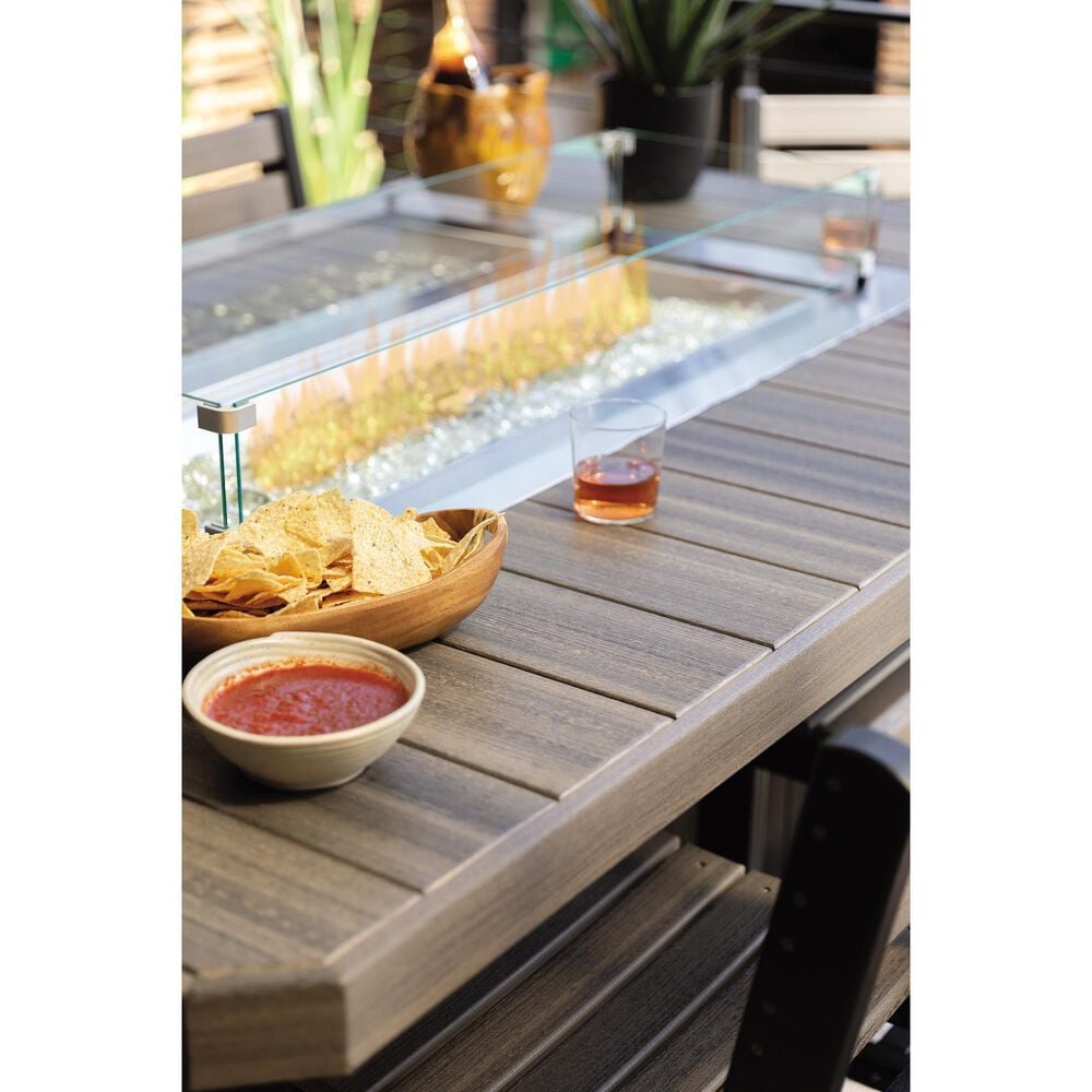 Amish Orchard Firebar Table in Coastal Gray and Black, , large