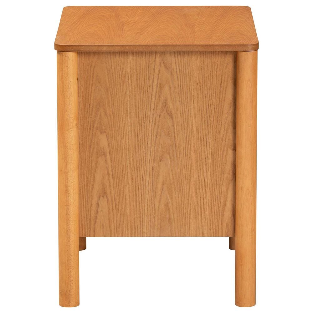 Baxton Studio Jenn 2-Drawer Nightstand in Golden Brown, , large