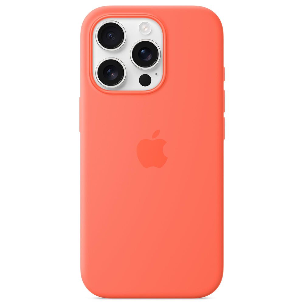 Apple Silicone Case with MagSafe for iPhone 16 Pro in Tangerine, , large