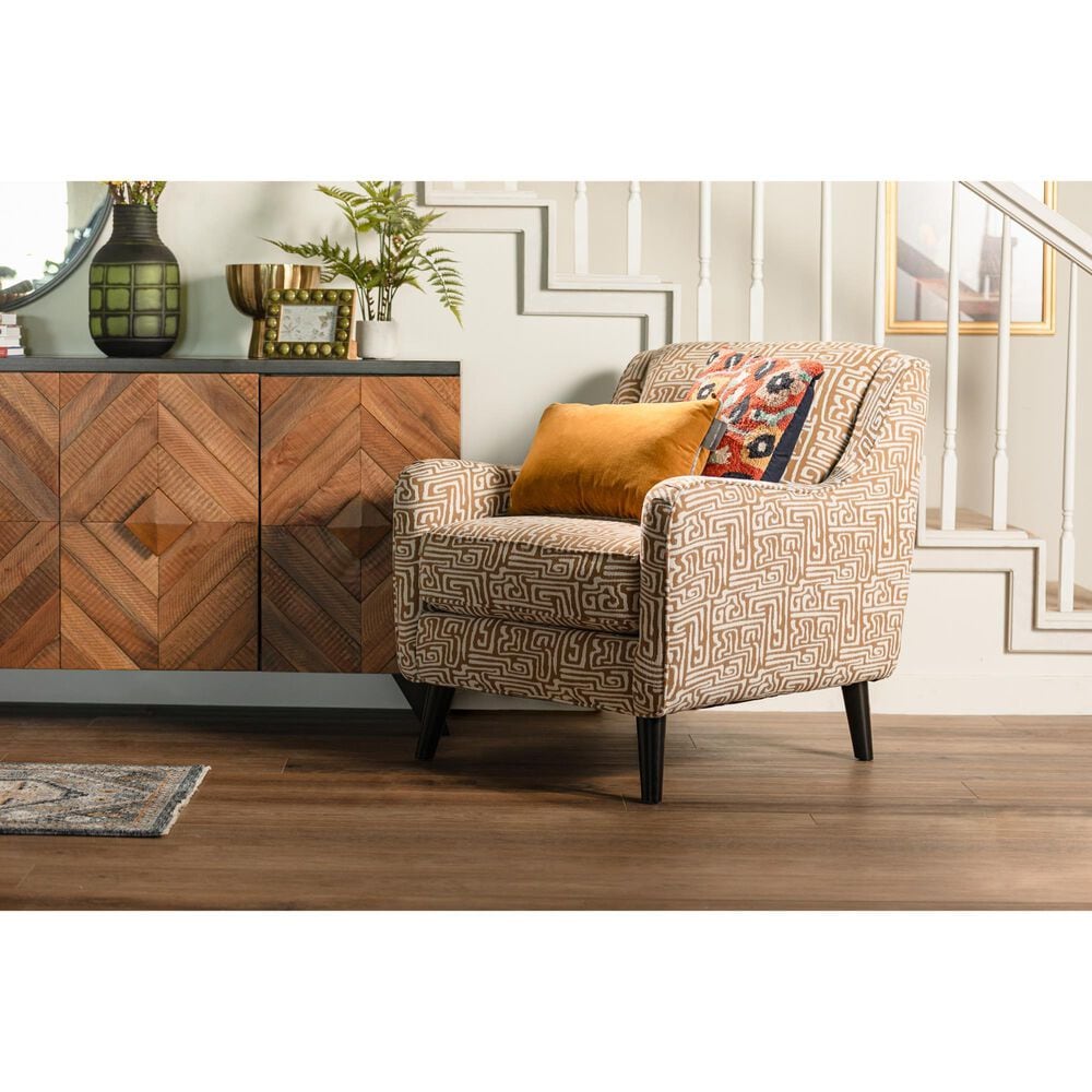 Fusion Furniture Durango Pewter Accent Chair in Zeitgeist Squash, , large