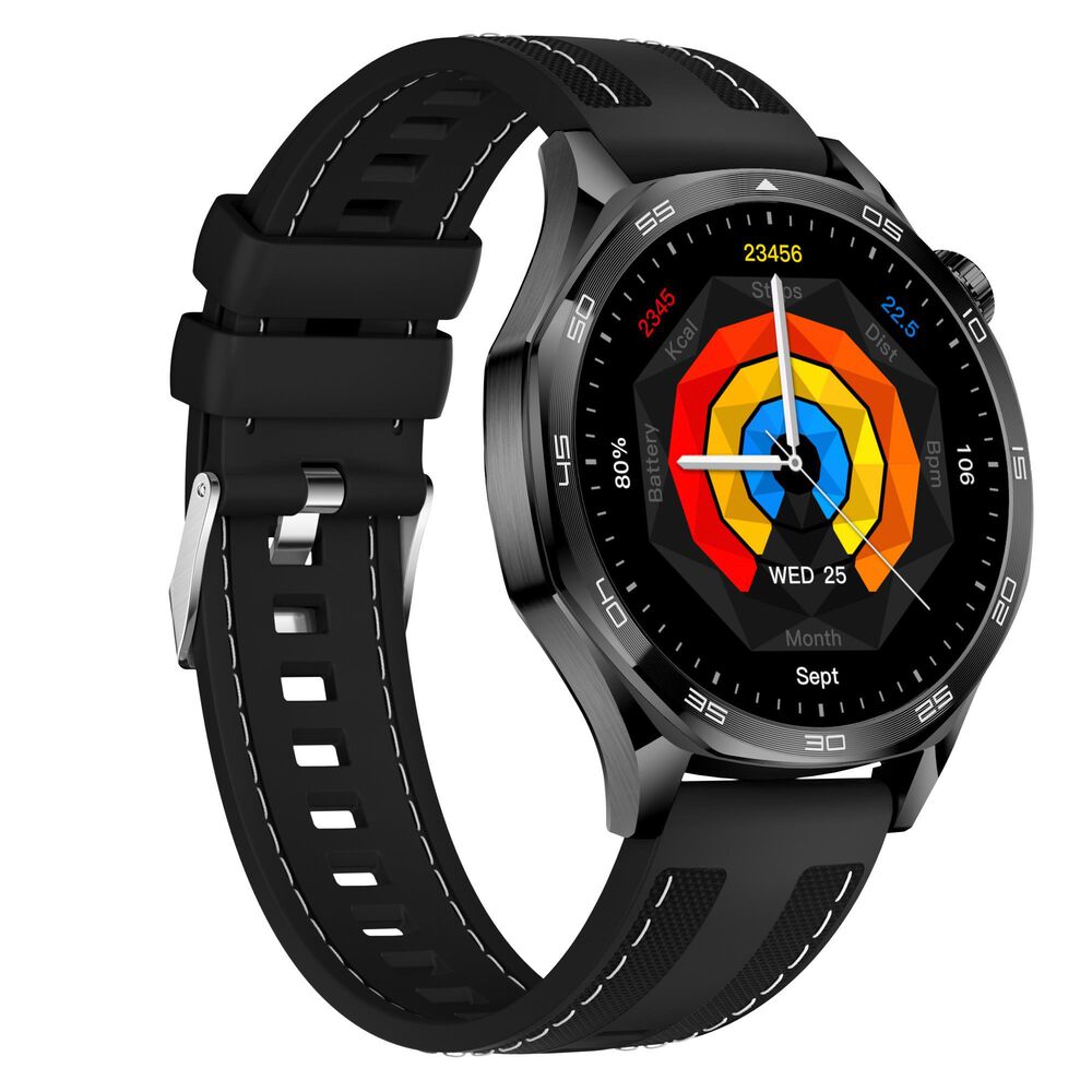 AuraFit Nexa 4 AMOLED Smartwatch in Black, , large