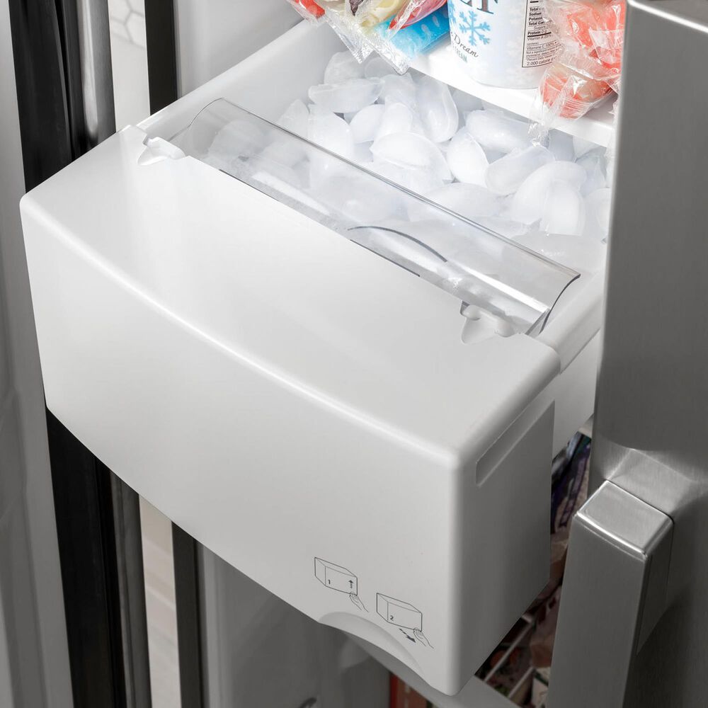 GE Appliances 25.3 Cu. Ft. Side by Side Refrigerator with External Dispenser in Fingerprint Resistant Stainless Steel, , large