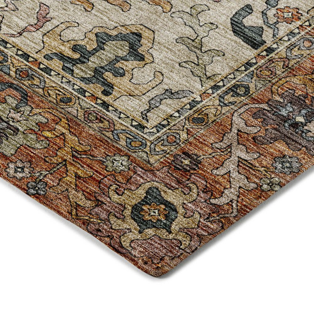 Dalyn Rug Company Silk Road Copper, Ivory, Gold, Brown, Blue, Aloe and Blush 5&#39; x 7&#39;6&quot; Area Rug, , large