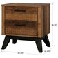 Eastern Shore Urban Rustic 2 Drawer Nightstand in Brushed Wheat, , large