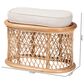 bali & pari Ladonna Ottoman Footstool with Natural Rattan in Neutral, , large