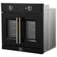 Forno Asti 30" Single Electric Wall Oven with French Door in Black, , large