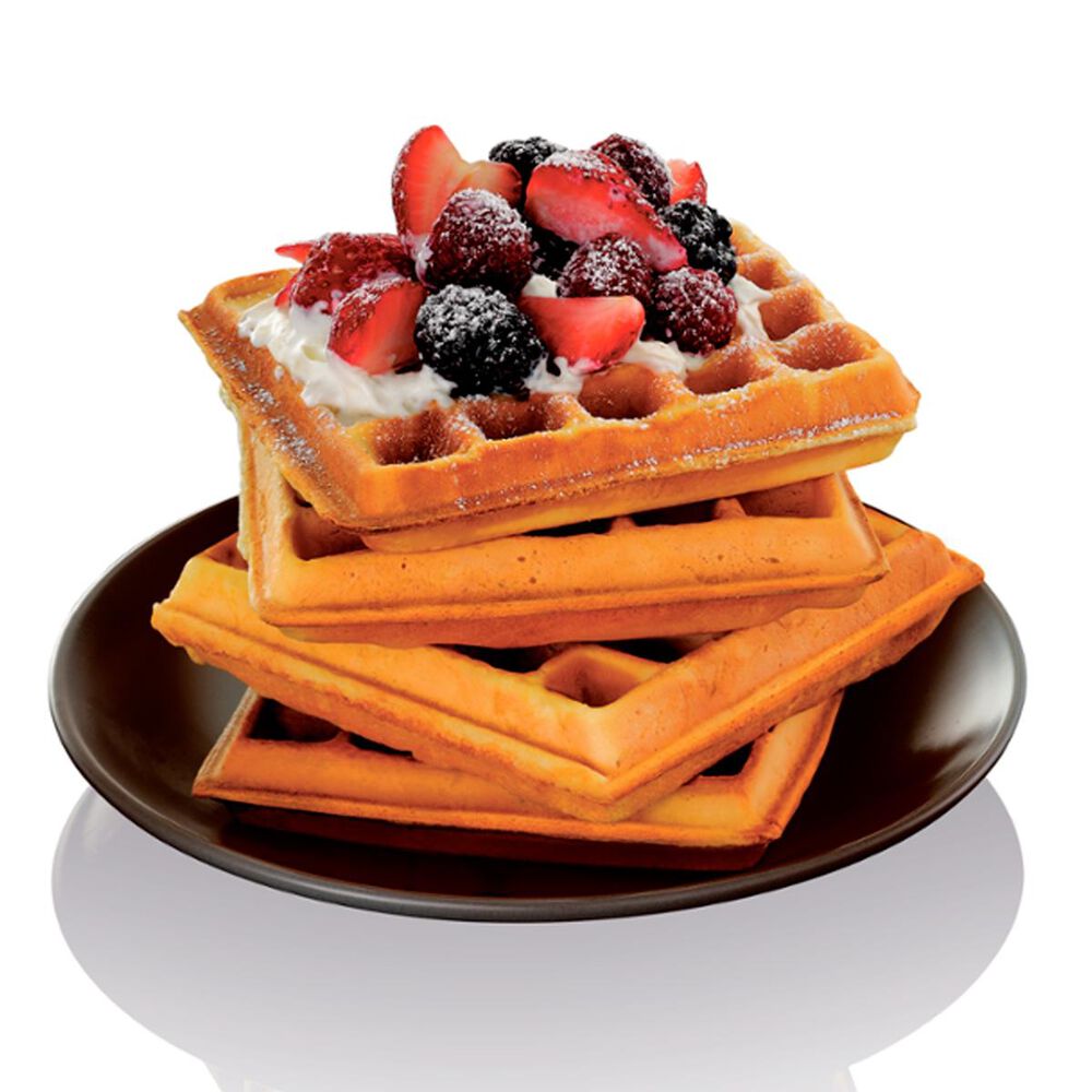 Krups Belgian 4-Slice Waffle Maker in Stainless Steel and Black, , large