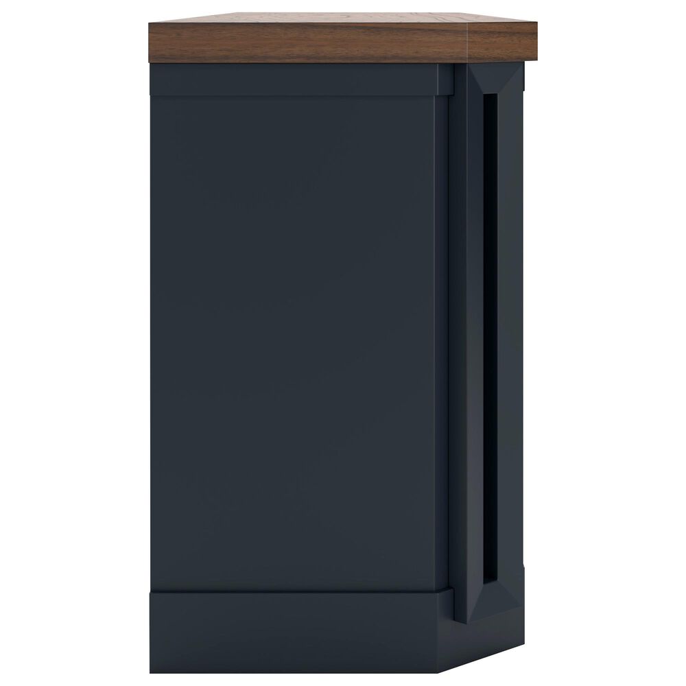 Ashley Landocken 84&quot; Extra Large TV Stand in Light Brown and Dark Sate Blue, , large