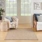 Nourison Positano POS03 Beige and Ivory 6" x 9" Indoor/Outdoor Area Rug, , large