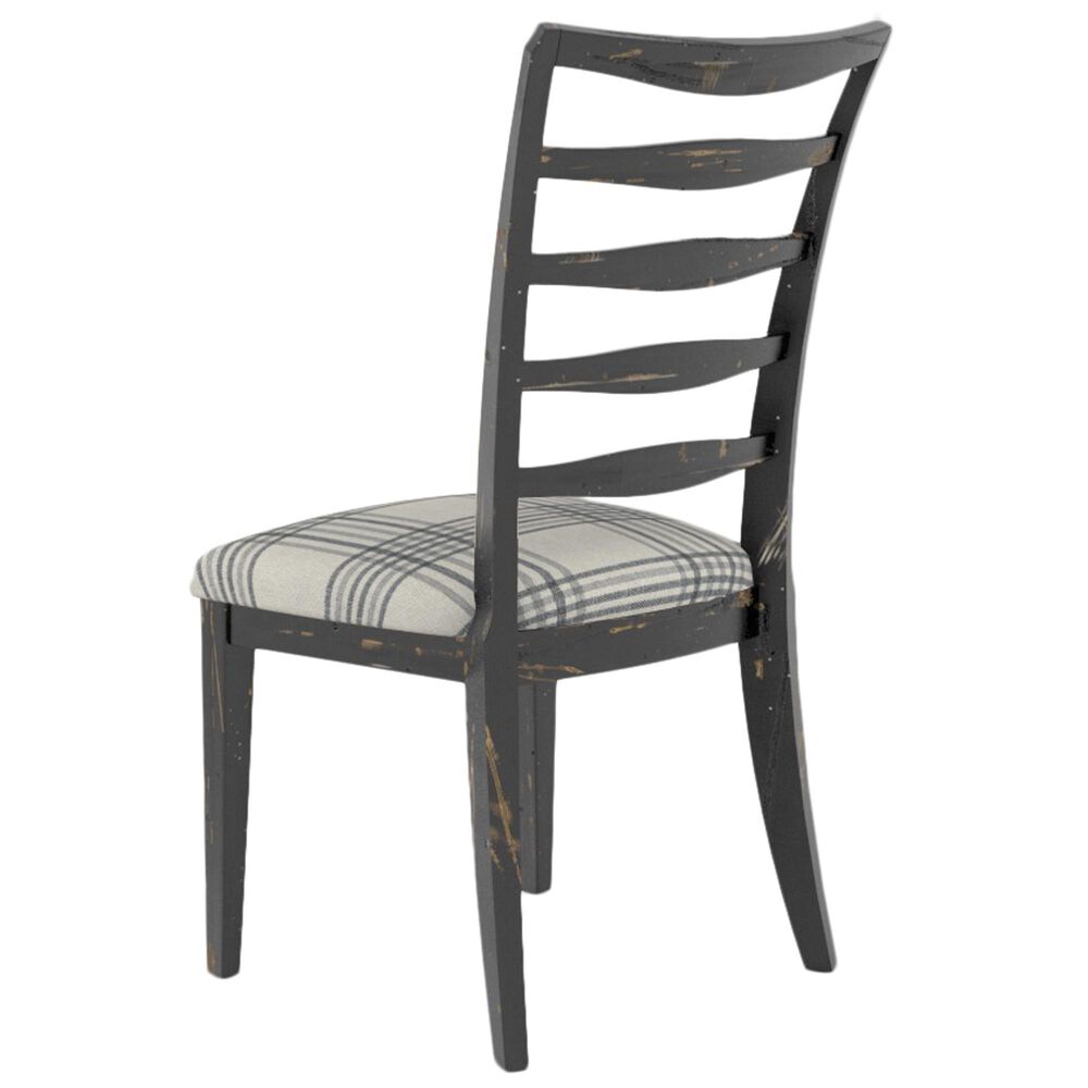 Declan Dining Champlain Plaid Side Chair in Distressed Black, , large