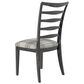 Declan Dining Champlain Plaid Side Chair in Distressed Black, , large