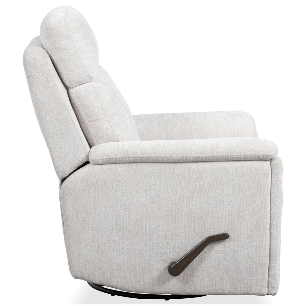 Flexsteel Refined Manual Swivel Gliding Recliner in Pearl, , large