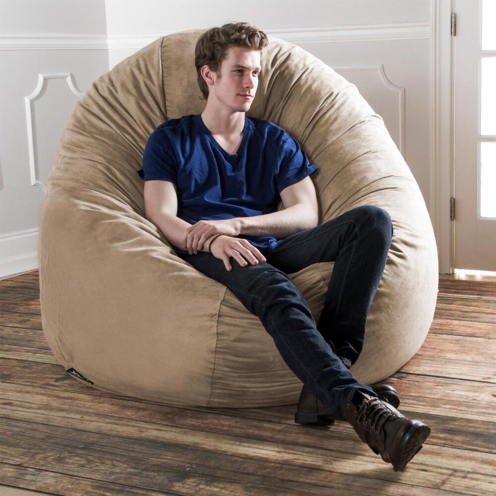 Fable Legacy booklet Jaxx 6' Cocoon Large Bean Bag Chair in Camel | NFM