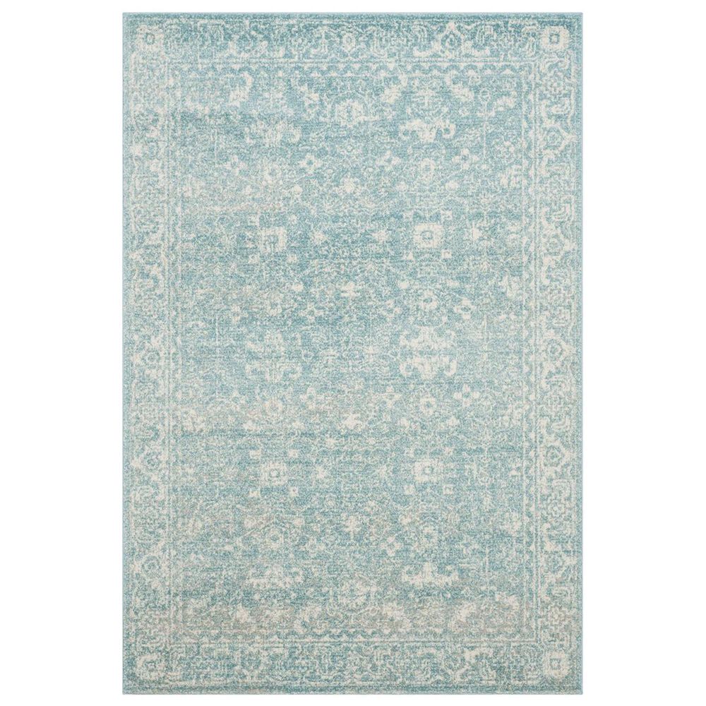 Safavieh Evoke EVK270D-5 5&#39;1&quot; x 7&#39;6&quot; Light Blue/Ivory Area Rug, , large