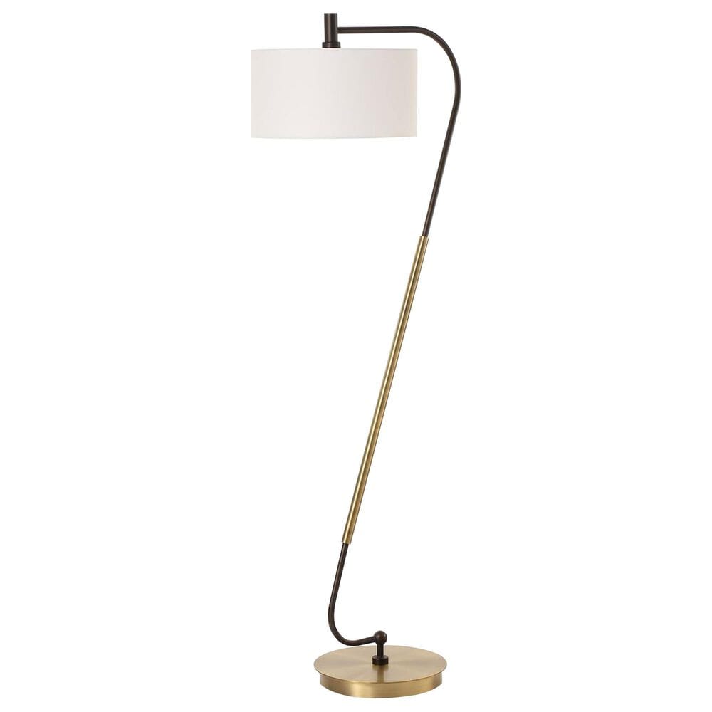 Uttermost Irwin Floor Lamp in Antique Brass and Dark Bronze, , large