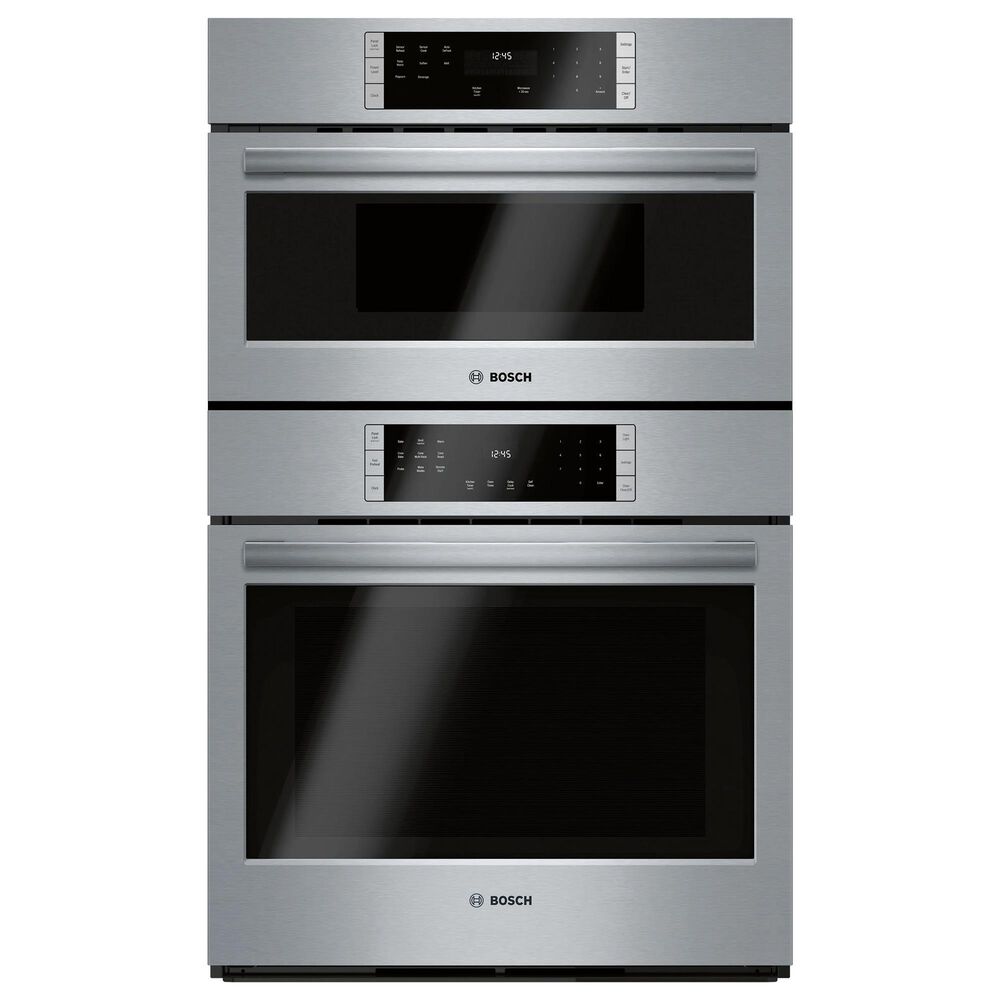 Bosch 800 Series 2-Piece Kitchen Package with Stainless Steel 30&quot; Microwave Combination Oven and 30&quot; Black Induction Cooktop, , large