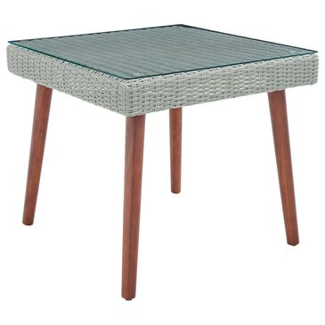 Timberlake Albany 26" Patio Coffee Table in Light Gray and Brown, , large