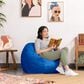 Jaxx 3" Round Bean Bag with Removable Cover in Blueberry, , large