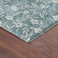 Dalyn Rug Company Soft Essentials Floral Teal 8" x 10" Indoor/Outdoor Area Rug, , large
