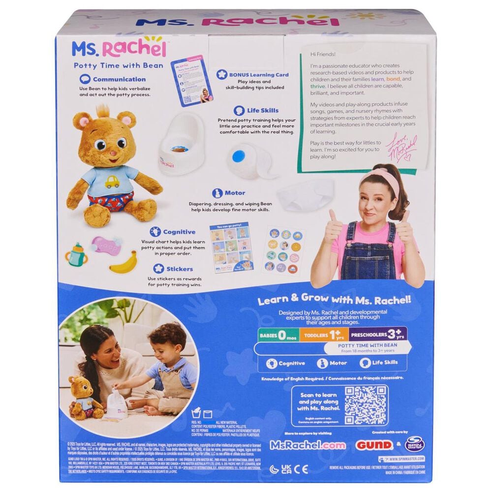 Ms. Rachel Potty Time with Bean Pretend Play Set, , large