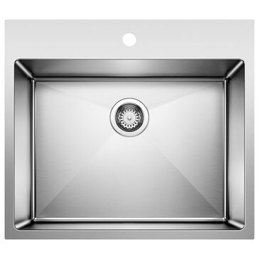 Blanco Quatrus 25" R15 Dual Mount Laundry Sink in Refined Brushed, , large