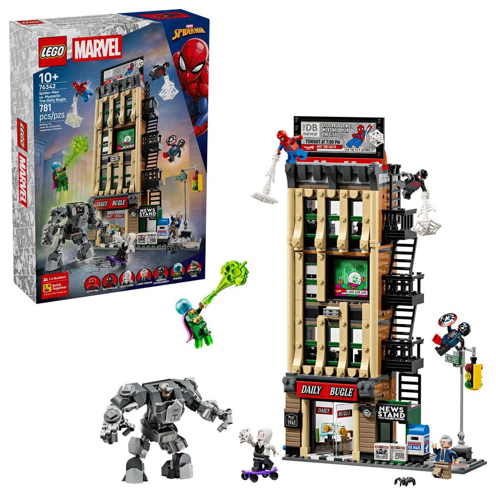 LEGO Marvel Spider-Man vs. Mysterio - The Daily Bugle Building Set, , large