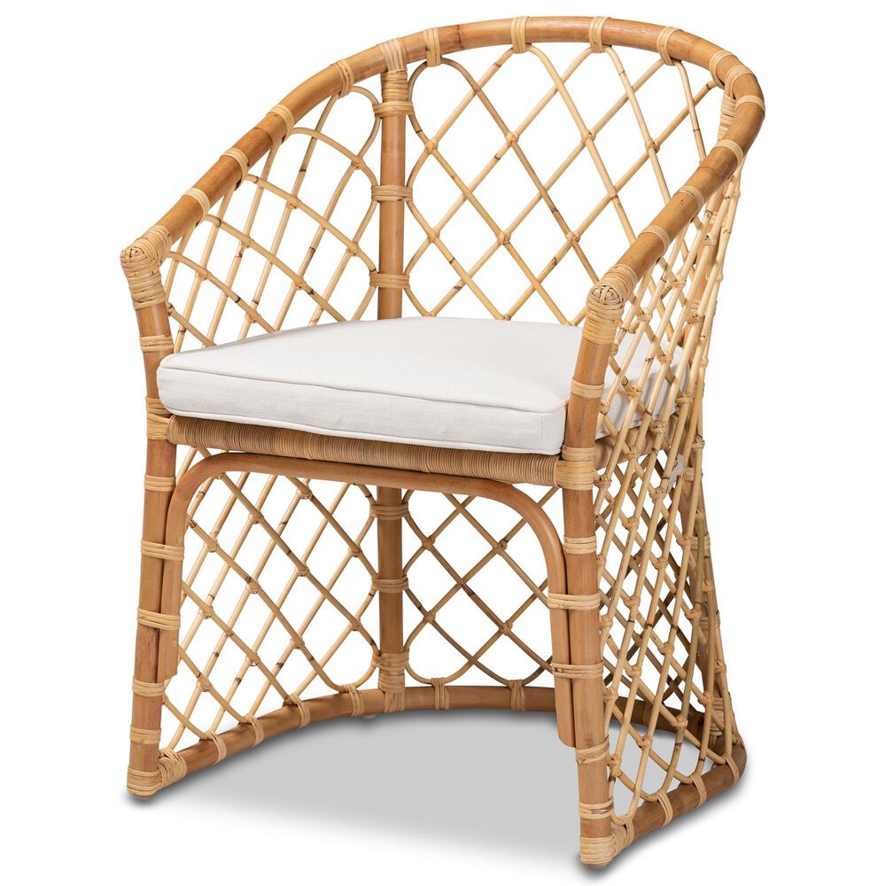 Baxton Studio Orchard Arm Chair in Natural Brown, , large