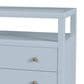 Butler Specialty Company Nora 2-Drawer Wide Nightstand with Open Shelf in Light Blue, , large