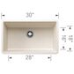 Blanco Precis 30" Single Bowl Kitchen Sink in Soft White, , large