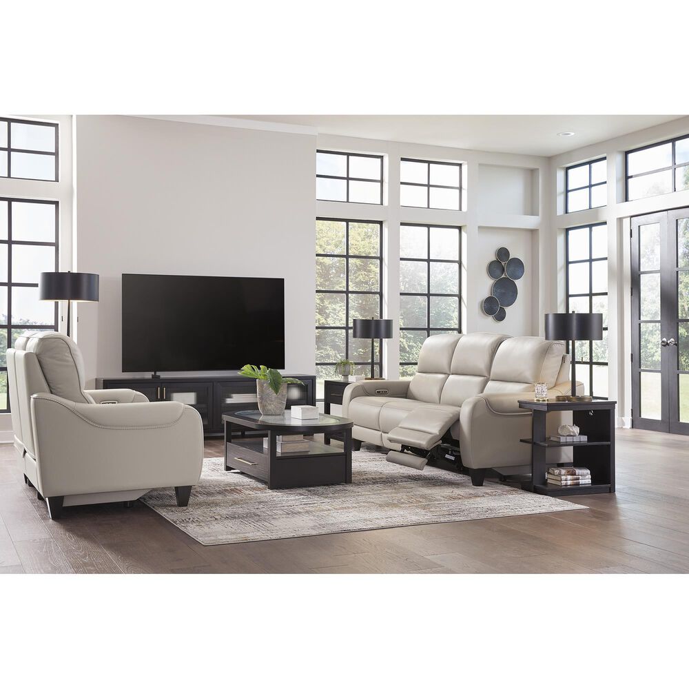 Ashley Mercomatic Power Reclining Sofa in Gray, , large