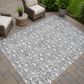 Dalyn Rug Company Soft Essentials Floral Gray 9" x 12" Indoor/Outdoor Area Rug, , large