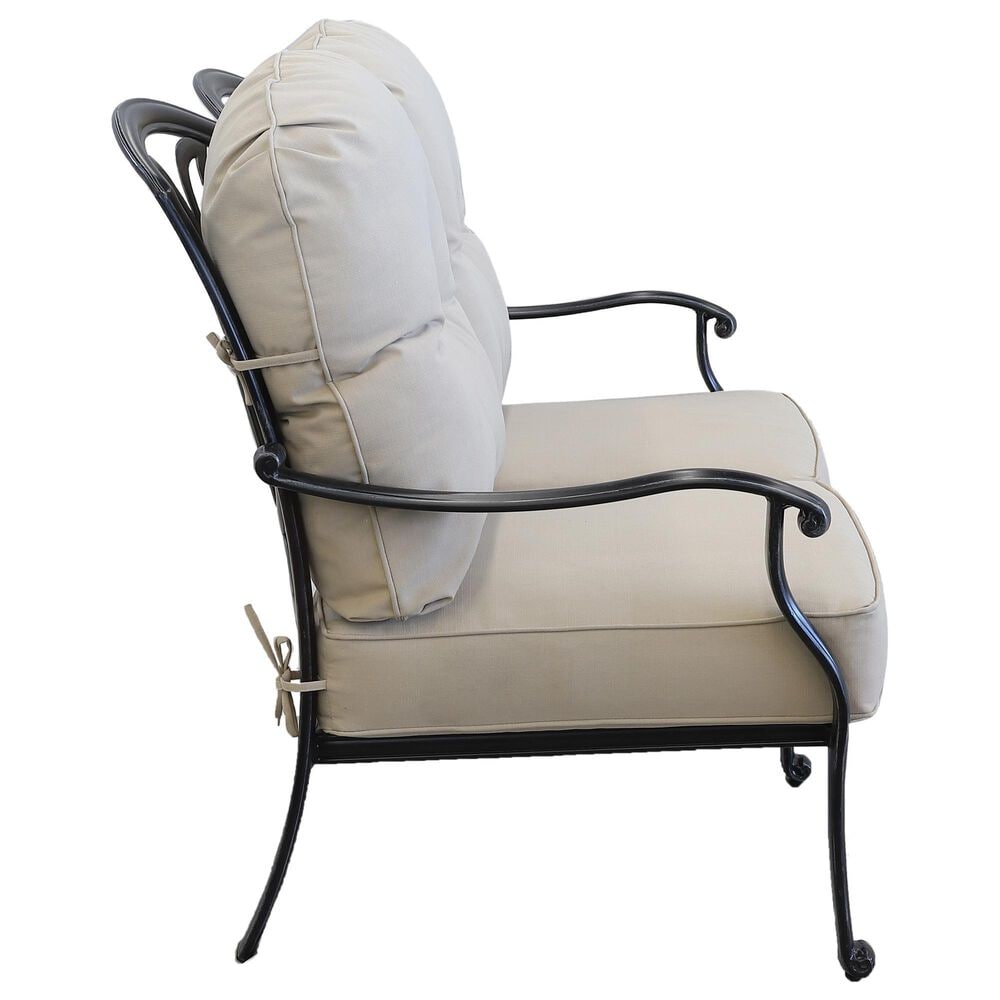 GatherCraft Geneva Patio Loveseat in Linen Beige, , large