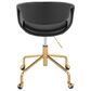 Lumisource Curvo Task Chair with Black Cushion in Gold, , large