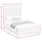 Mayberry Hill San Matteo Full Panel Bed with LED Light in Ash Grey and White, , large