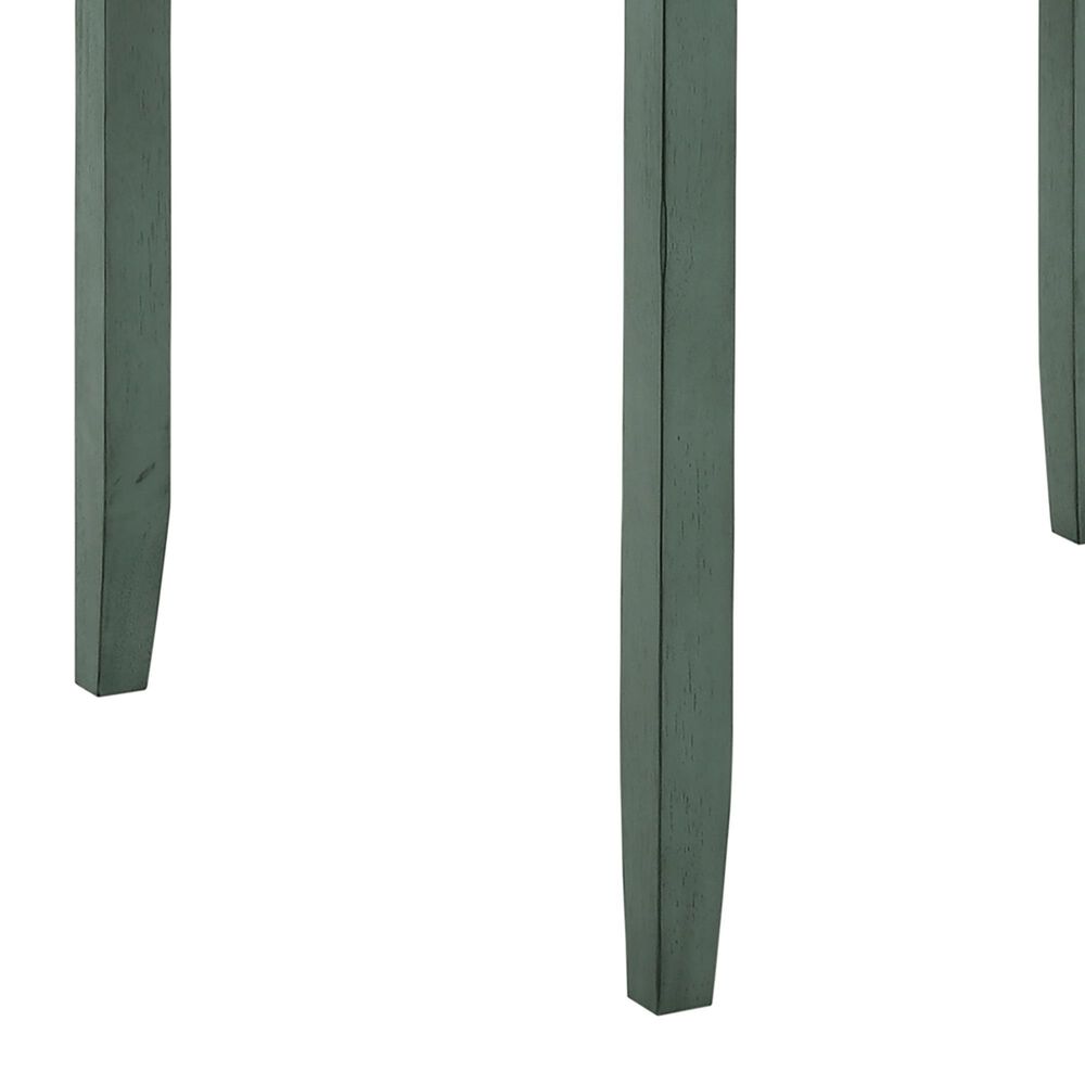 Furniture of America Jamal 5-Piece Counter Height Dining Set in Oak/Antique Green, , large