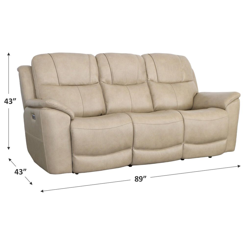 Flexsteel Crew Power Reclining Sofa with Power Headrests and Lumbar in