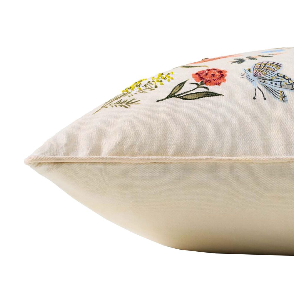 Loloi Curio Garden 22&quot; Square Throw Pillow in White and Multicolor, , large