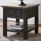 Ashley Tyler Creek Rectangular End Table in Grayish Brown/Black, , large