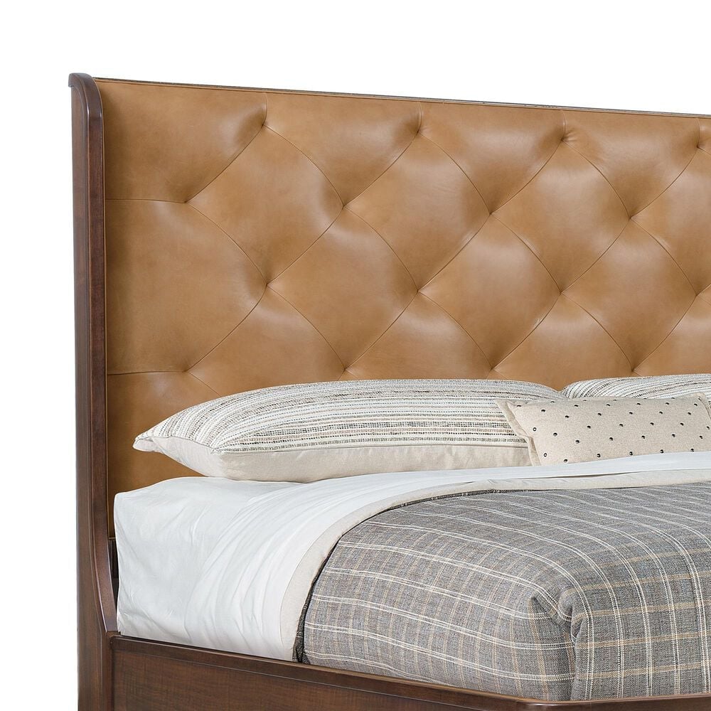 Hooker Furniture Archives King Wingback Bed in Classic Walnut, , large