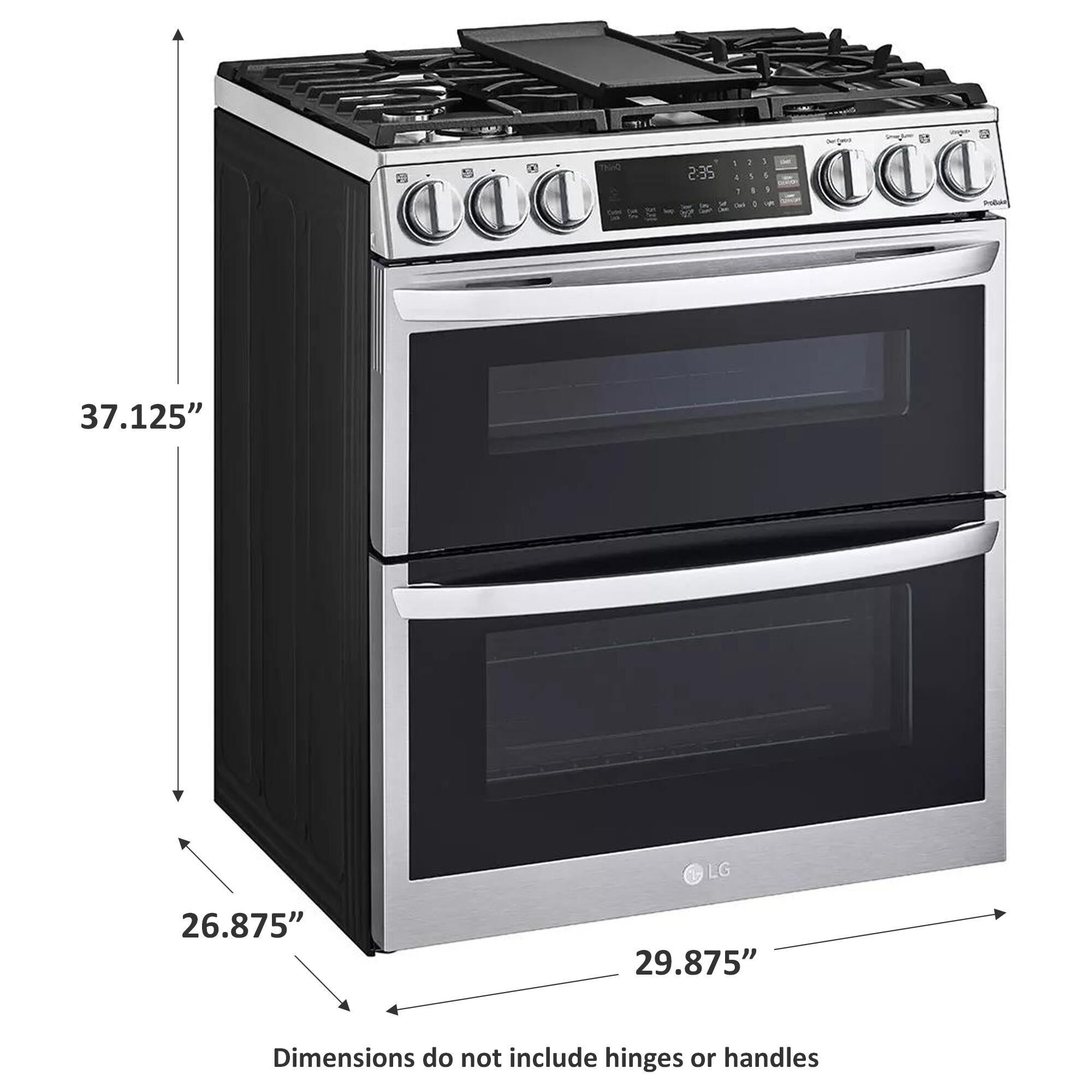 LG Gas Double Oven Slide In Range NFM