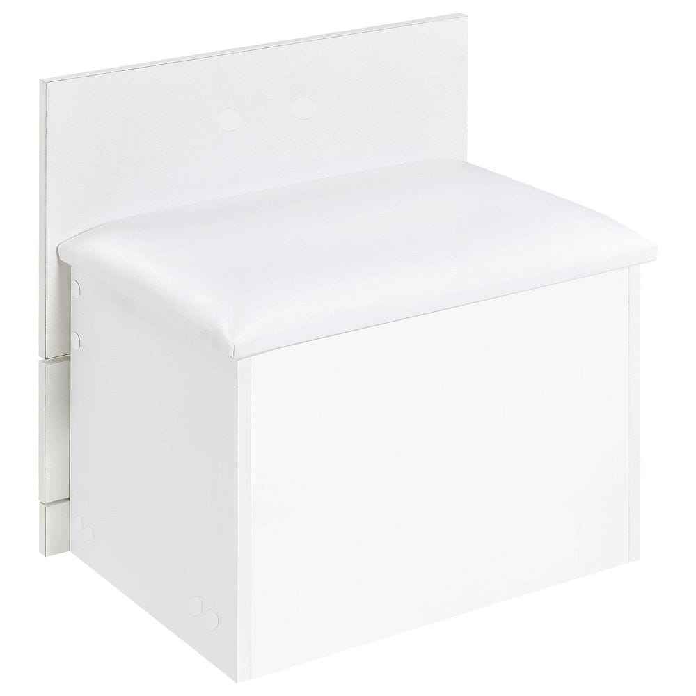 Pacific Landing Danbury 3-Drawer Makeup Vanity Set in White High Gloss, , large