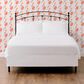 4-Piece Queen Solid Embroidered Sheet Set in White, , large
