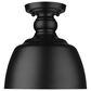 Golden Lighting Holmes 1-Light Flush Mount in Matte Black, , large