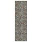 Dalyn Rug Company Soft Essentials Floral Graphite 2"3" x 7"6" Indoor/Outdoor Runner, , large