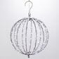 The Gerson Company 9.8" Electric Crystal Foldable Metal Sphere with 120 Cool White Micro LED Lights in White, , large
