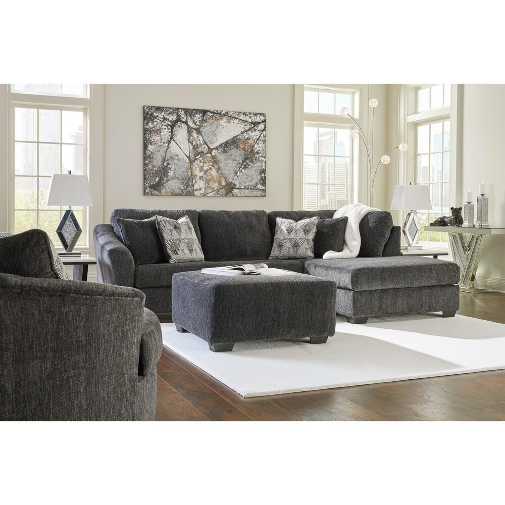 Ashley Biddeford 2-Piece Right Facing Sectional with Chaise in Shadow, , large