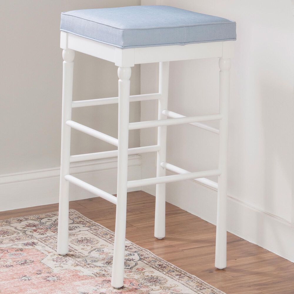 Linon Home Decor Dehart Bar Stool in White, , large