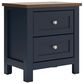 Ashley Landocken 2-Drawer Nightstand in Dark Slate Blue and Light Brown, , large