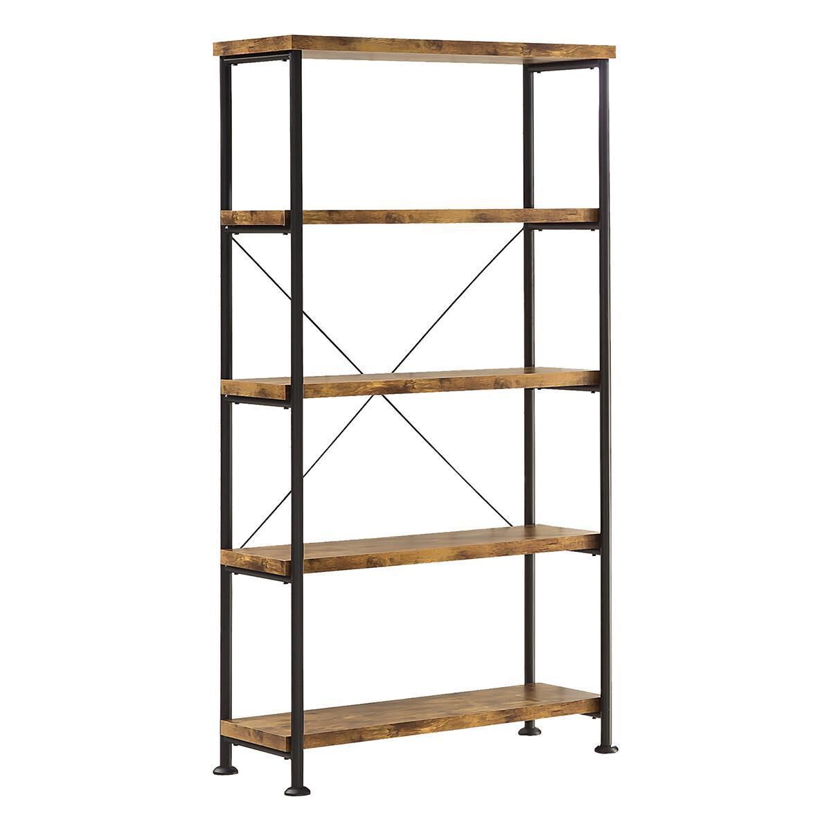 Pacific Landing Bookcase in Antique Nutmeg and Black | Nebraska